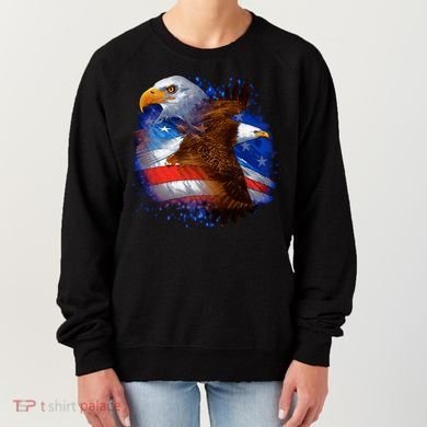 Patriotic American Eagle USA Flag Women's Sweatshirt