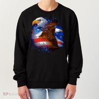 Patriotic American Eagle USA Flag Women's Sweatshirt thumb 0