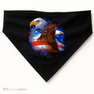 Patriotic American Eagle USA Flag USA-Made Doggie Bandana