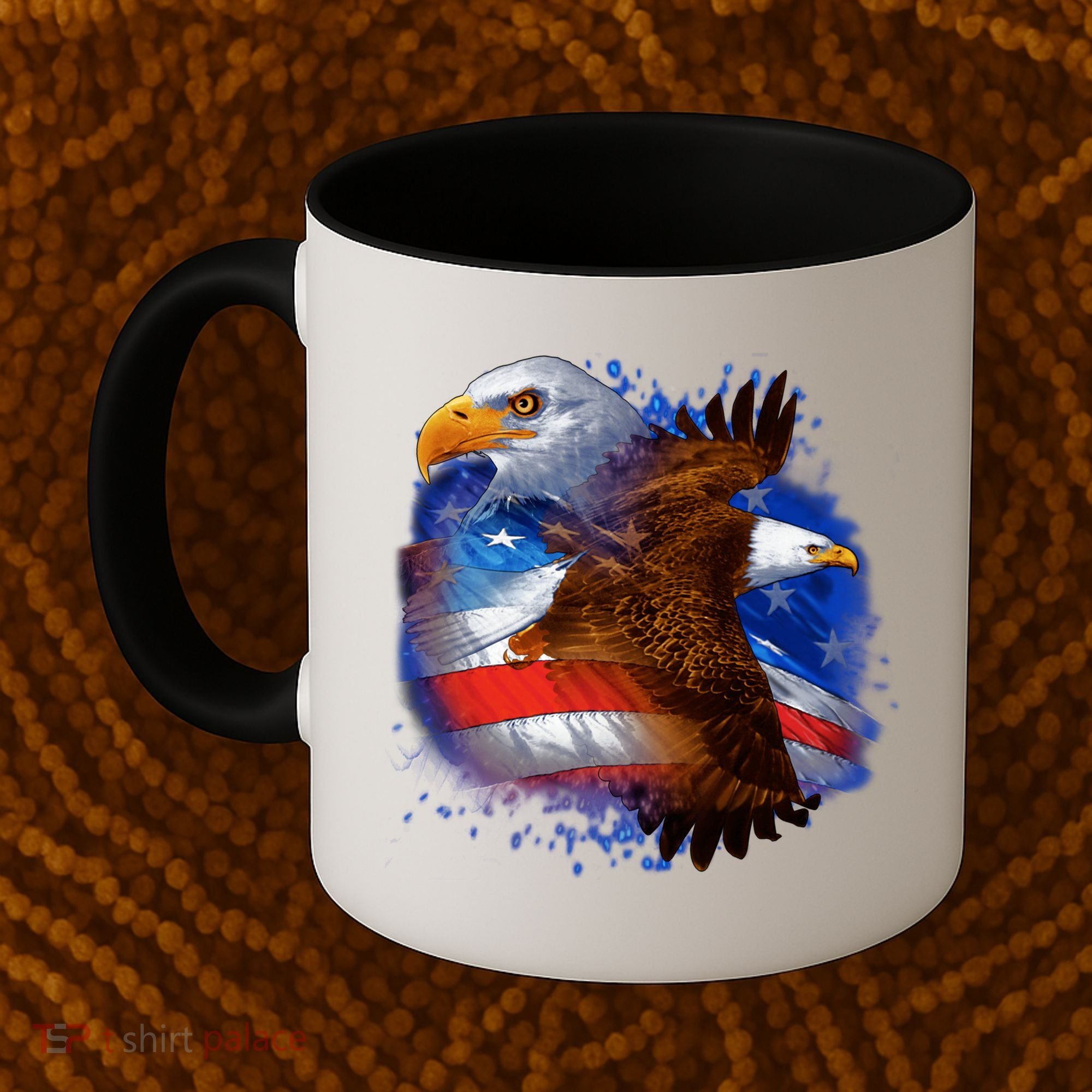 Patriotic American Eagle USA Flag Coffee Mug