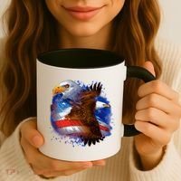 Patriotic American Eagle USA Flag Coffee Mug thumb 3