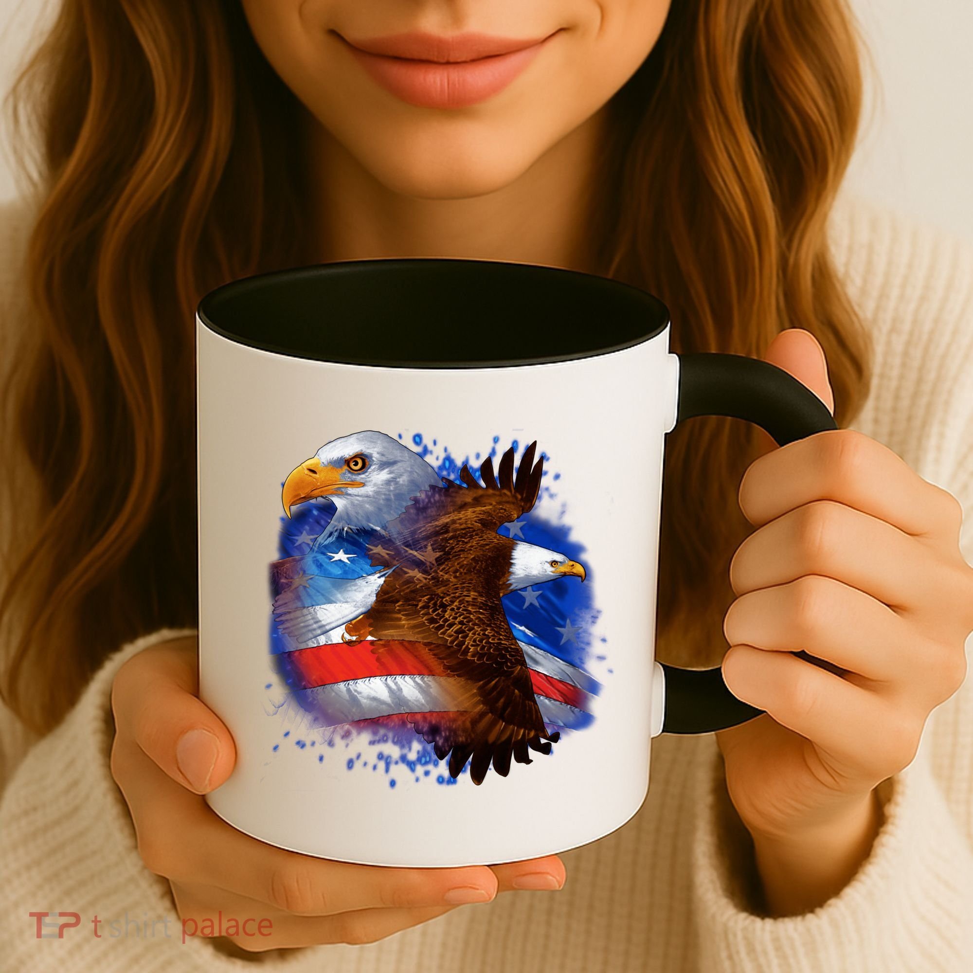 Patriotic American Eagle USA Flag Coffee Mug
