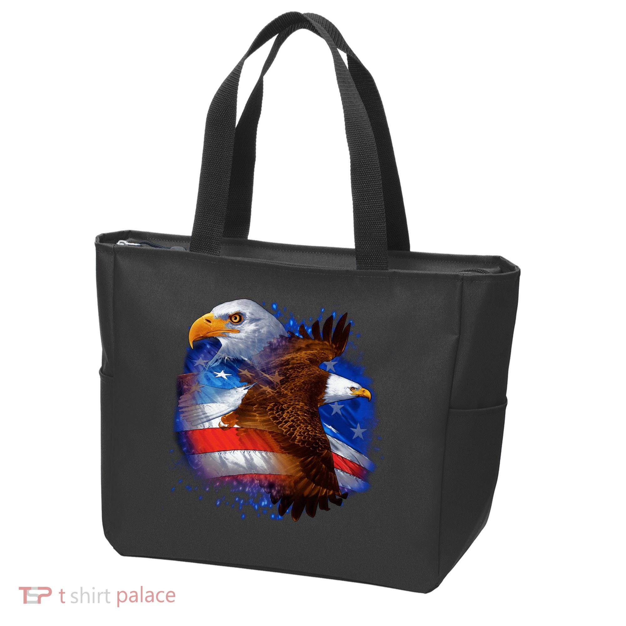Patriotic American Eagle USA Flag Tote Bag