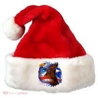 Patriotic American Eagle USA Flag Santa Hat thumb 0