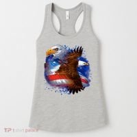 Patriotic American Eagle USA Flag Women's Tank Top thumb 0