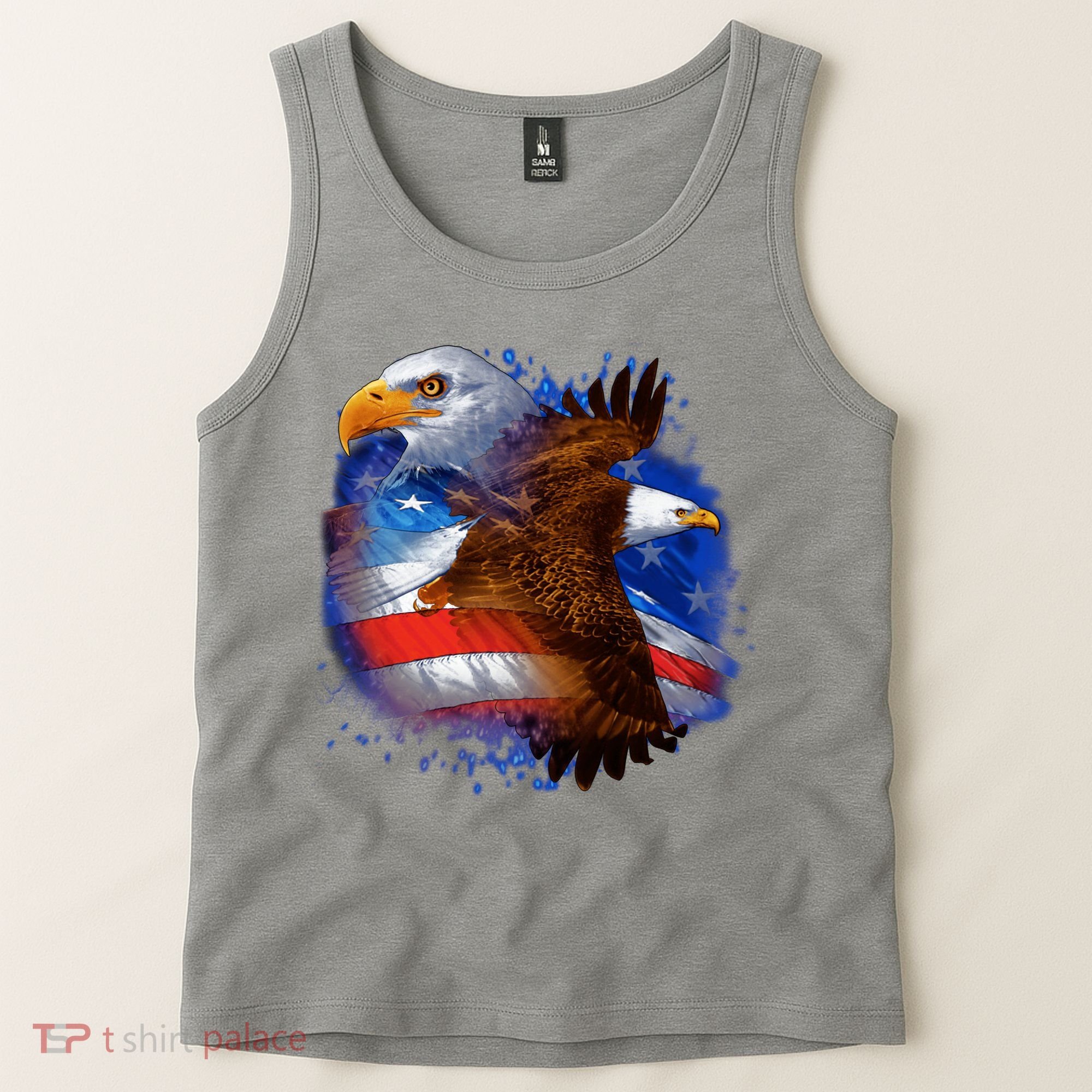 Patriotic American Eagle USA Flag Tank Top