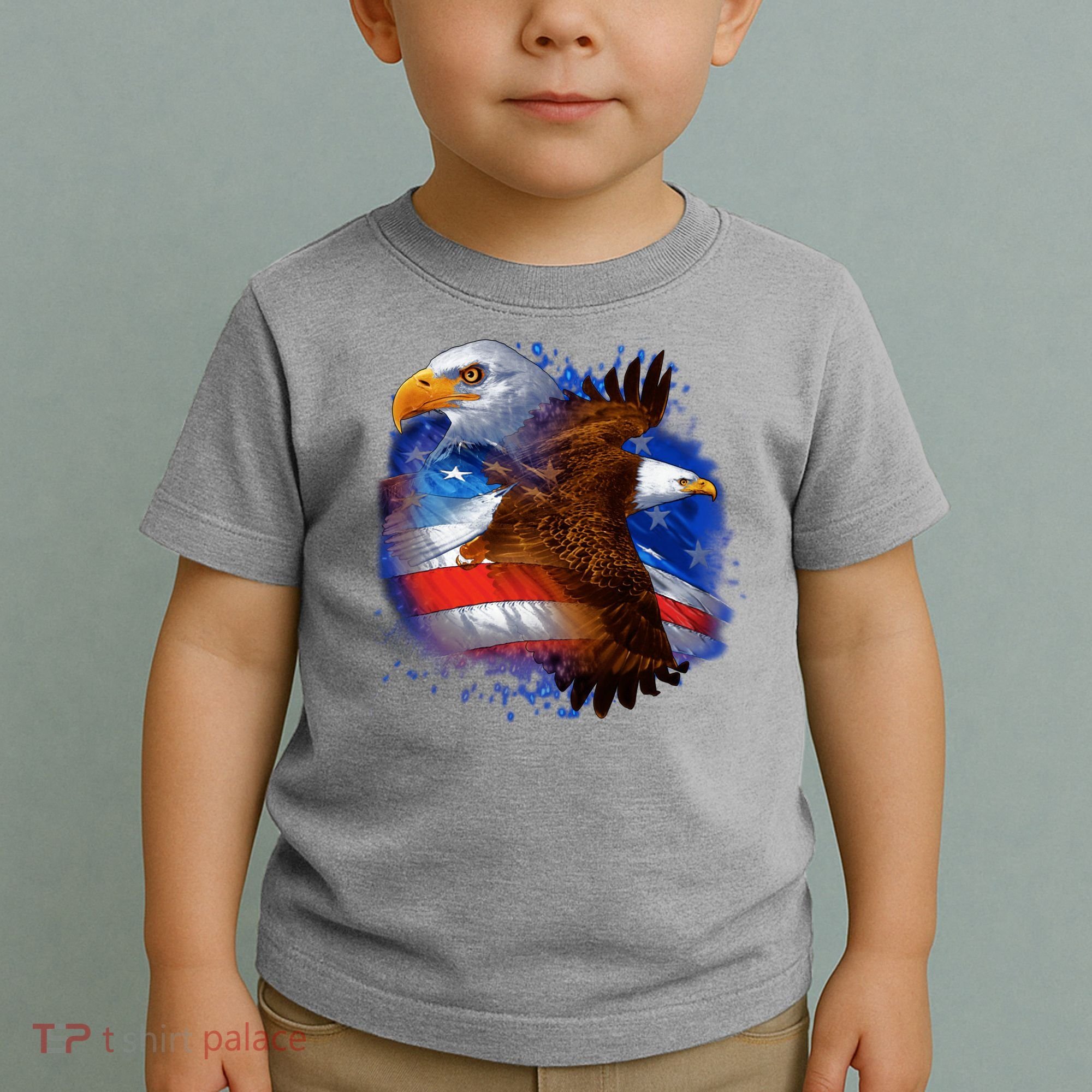 Patriotic American Eagle USA Flag Toddler T-Shirt