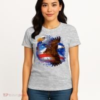 Patriotic American Eagle USA Flag Women's T-Shirt thumb 4