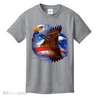 Patriotic American Eagle USA Flag Kids T-Shirt thumb 0