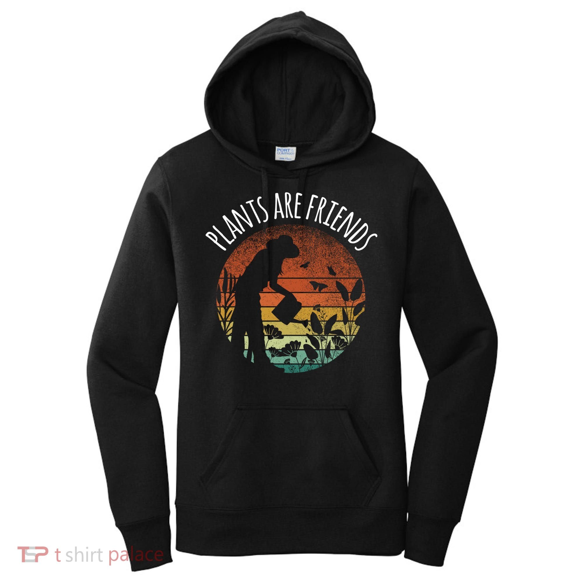 Plants Are Friends Gardening Hobby Flower Gardener Cute Gift Women's Hoodie