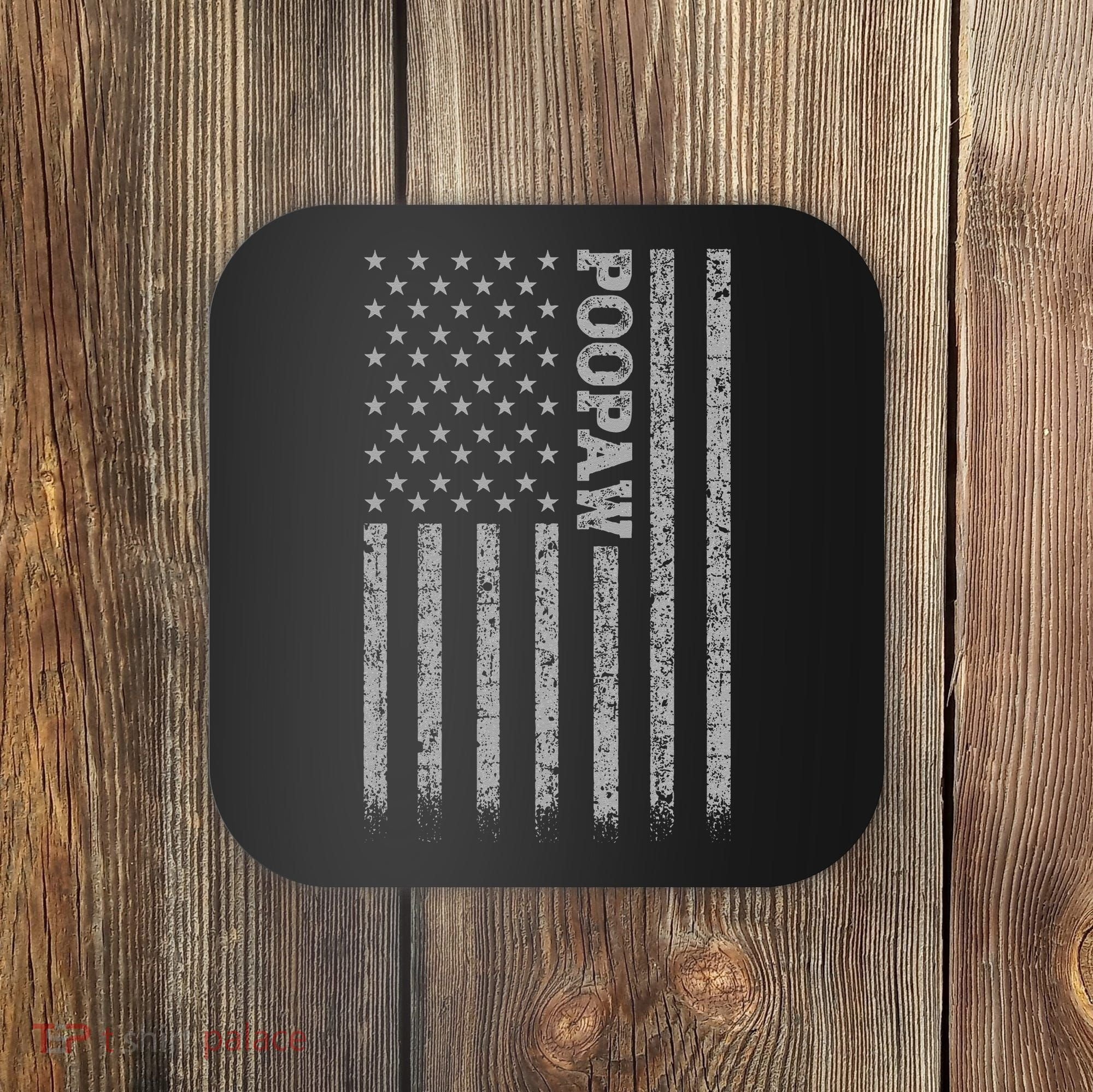 Poopaw American Flag Coaster