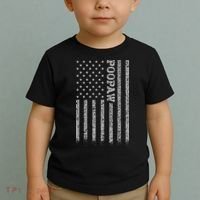 Poopaw American Flag Toddler T-Shirt thumb 2