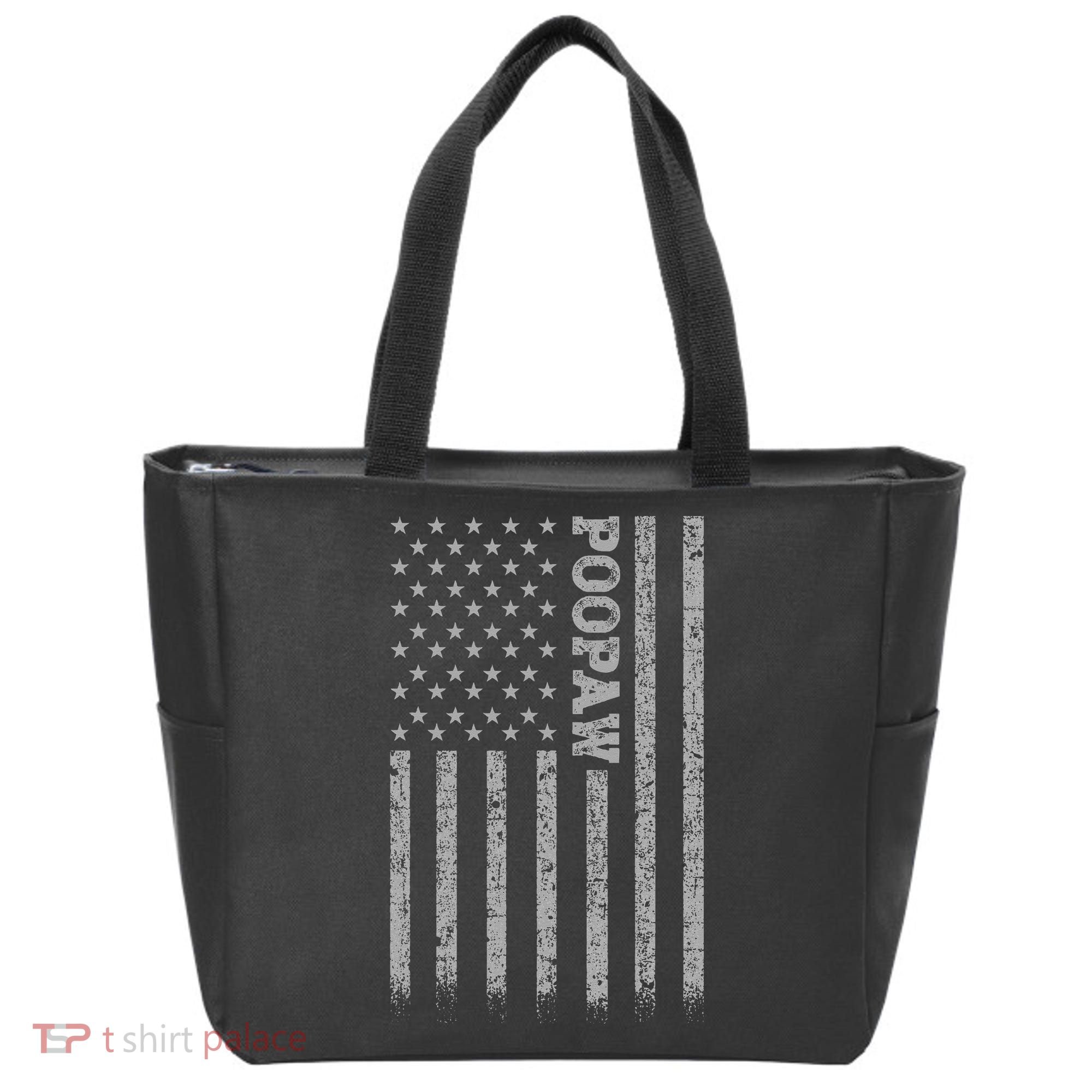 Poopaw American Flag Tote Bag