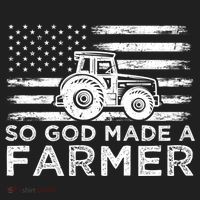Patriotic American Flag Tractor So God Made A Farmer Gift Beanie thumb 2