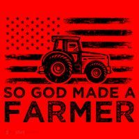 Patriotic American Flag Tractor So God Made A Farmer Gift Santa Hat thumb 1