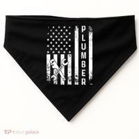 Plumber American Flag Plumbing USA-Made Doggie Bandana thumb 0