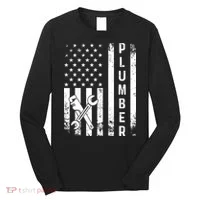 Plumber American Flag Plumbing Long Sleeve Shirt thumb 0