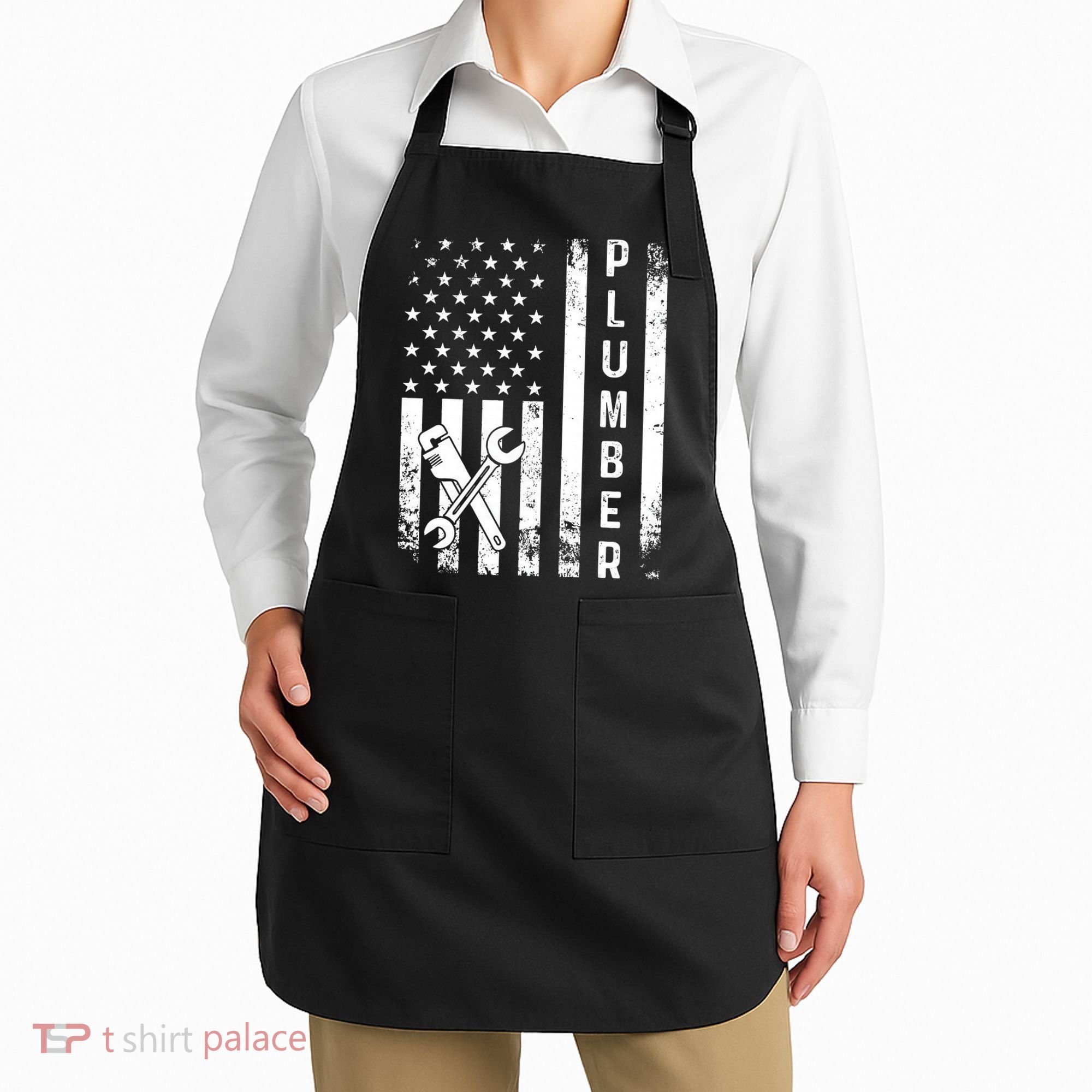 Plumber American Flag Plumbing Apron