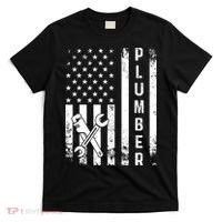 Plumber American Flag Plumbing T-Shirt thumb 0