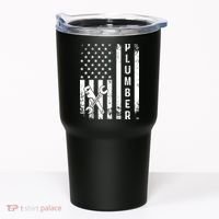 Plumber American Flag Plumbing Tumbler thumb 0