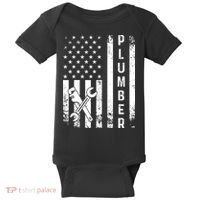Plumber American Flag Plumbing Baby Bodysuit thumb 0