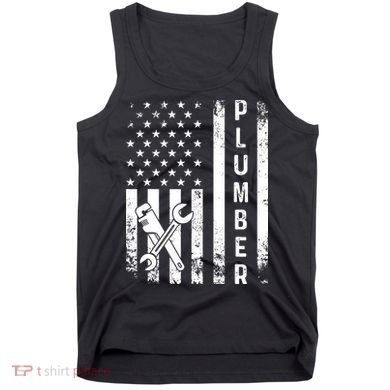 Plumber American Flag Plumbing Tank Top