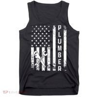 Plumber American Flag Plumbing Tank Top thumb 0