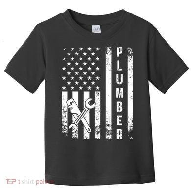 Plumber American Flag Plumbing Toddler T-Shirt