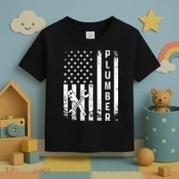 Plumber American Flag Plumbing Toddler T-Shirt thumb 3