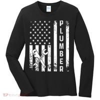 Plumber American Flag Plumbing Women's Long Sleeve Shirt thumb 0