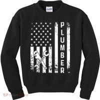 Plumber American Flag Plumbing Kids Sweatshirt thumb 0