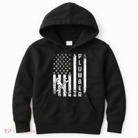 Plumber American Flag Plumbing Kids Hoodie thumb 0