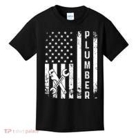 Plumber American Flag Plumbing Kids T-Shirt thumb 0