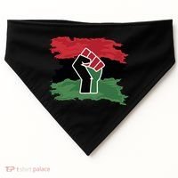 Pan African Flag Black Fist U.N.I.A. Flag USA-Made Doggie Bandana thumb 0