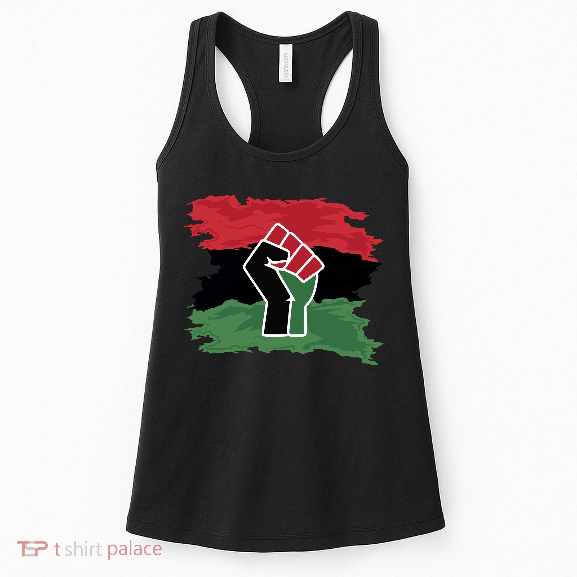 Pan African Flag Black Fist U.N.I.A. Flag Women's Tank Top