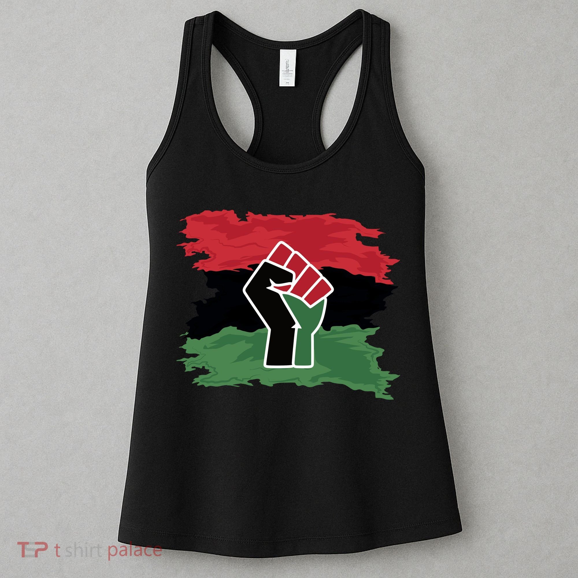 Pan African Flag Black Fist U.N.I.A. Flag Women's Tank Top