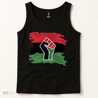 Pan African Flag Black Fist U.N.I.A. Flag Tank Top thumb 2
