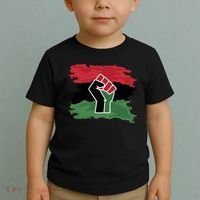 Pan African Flag Black Fist U.N.I.A. Flag Toddler T-Shirt thumb 2