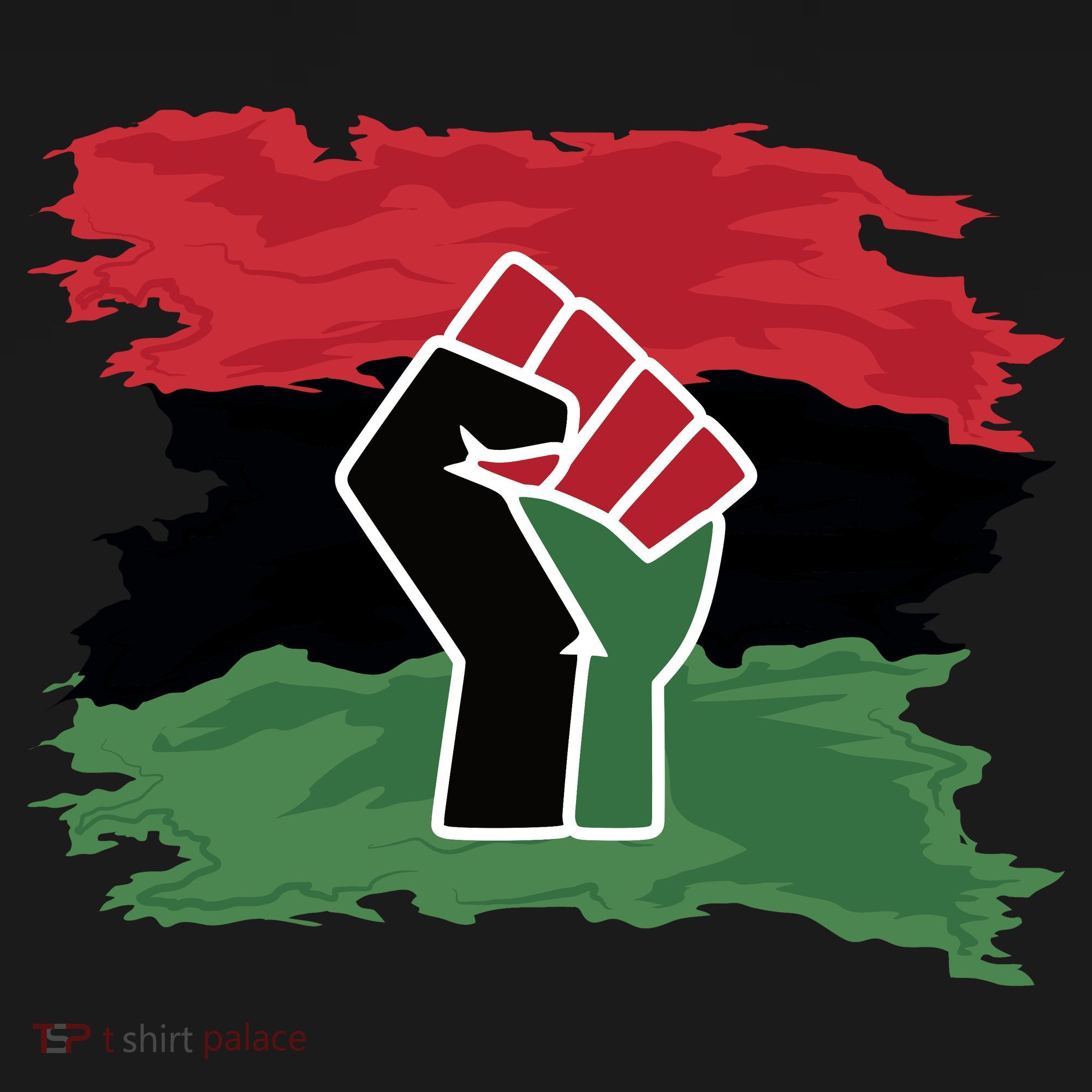 Pan African Flag Black Fist U.N.I.A. Flag Kids T-Shirt