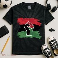 Pan African Flag Black Fist U.N.I.A. Flag Kids Tie-Dye T-Shirt thumb 2
