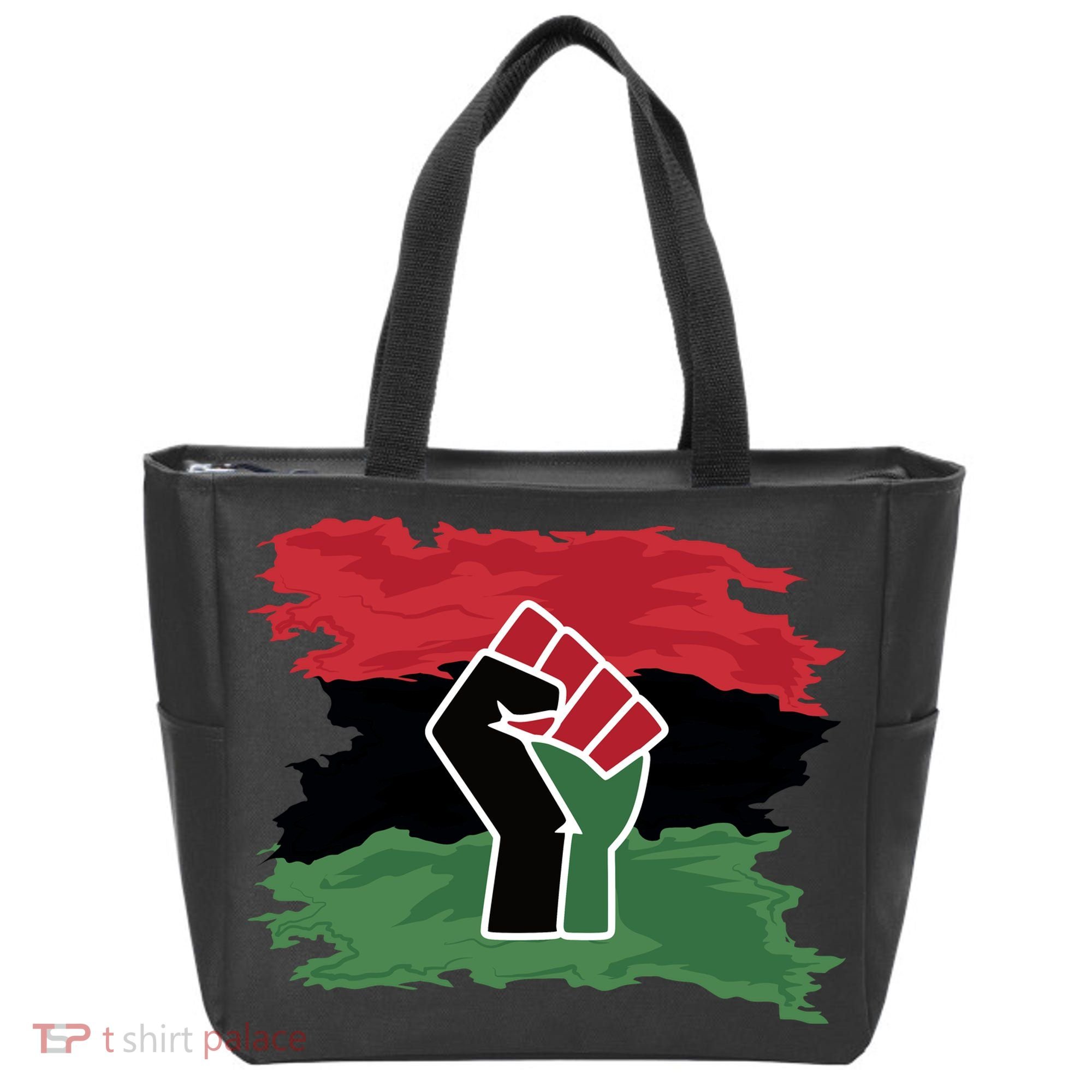Pan African Flag Black Fist U.N.I.A. Flag Tote Bag