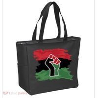 Pan African Flag Black Fist U.N.I.A. Flag Tote Bag thumb 2