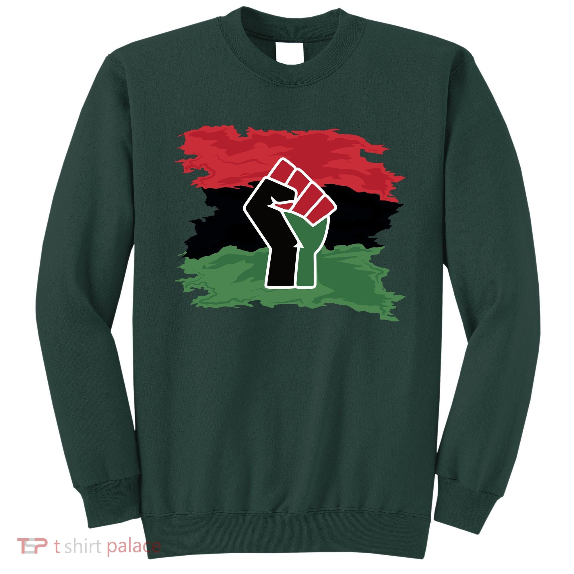 Pan African Flag Black Fist U.N.I.A. Flag Sweatshirt