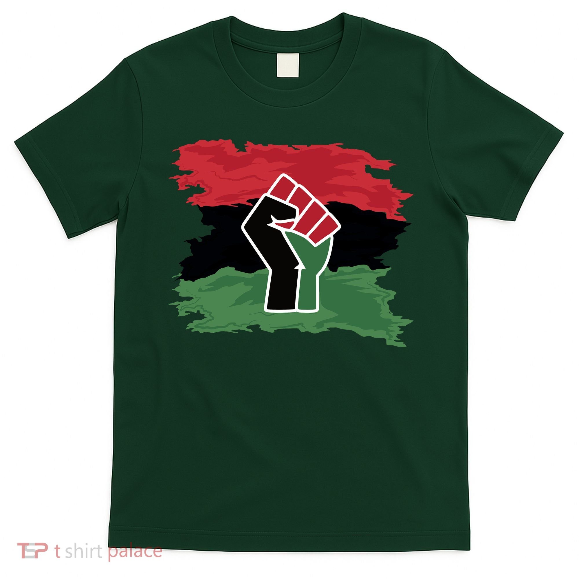 Pan African Flag Black Fist U.N.I.A. Flag T-Shirt