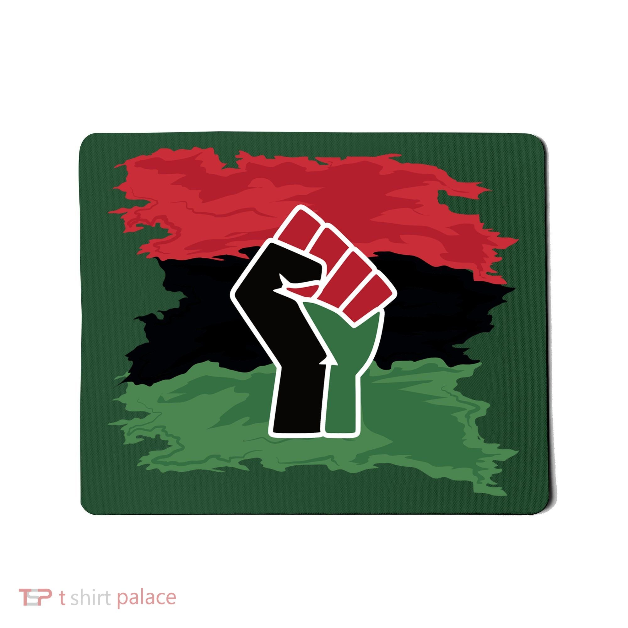 Pan African Flag Black Fist U.N.I.A. Flag Mousepad