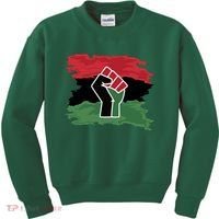 Pan African Flag Black Fist U.N.I.A. Flag Kids Sweatshirt thumb 0