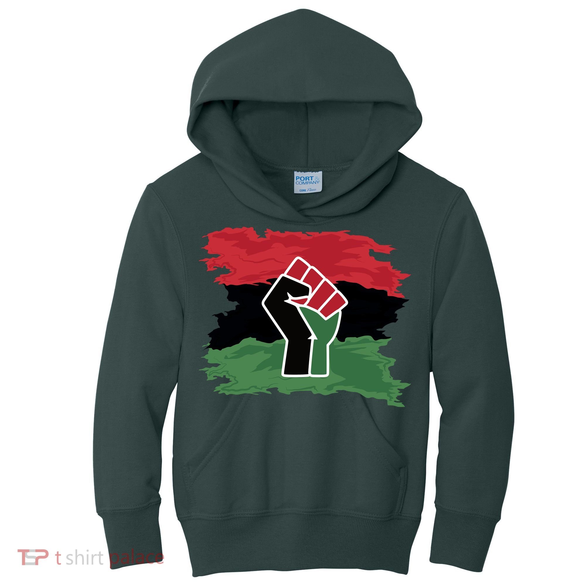 Pan African Flag Black Fist U.N.I.A. Flag Kids Hoodie