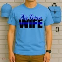 Proud Air Force Wife Gift Usaf Patriotic Military Family Funny Gift T-Shirt thumb 5