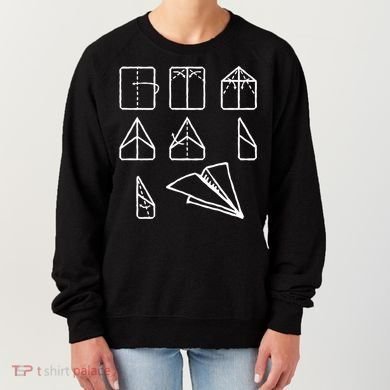 Paper Airplane Folding Instruction Gift Women's Sweatshirt
