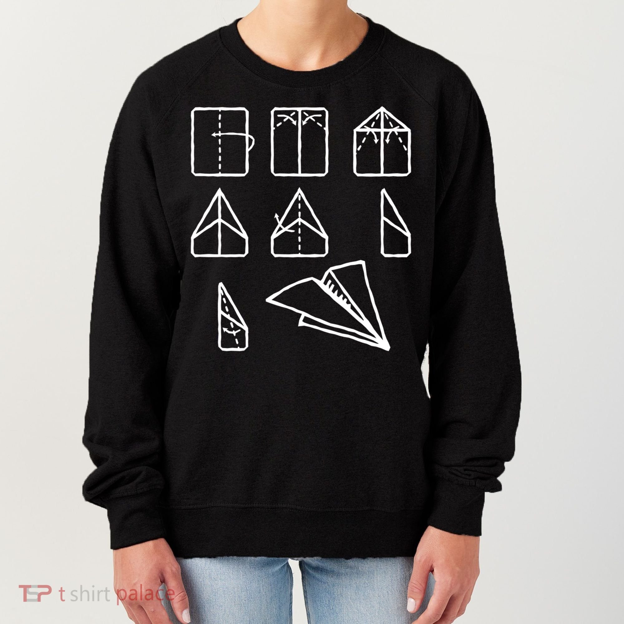 Paper Airplane Folding Instruction Gift Women's Sweatshirt